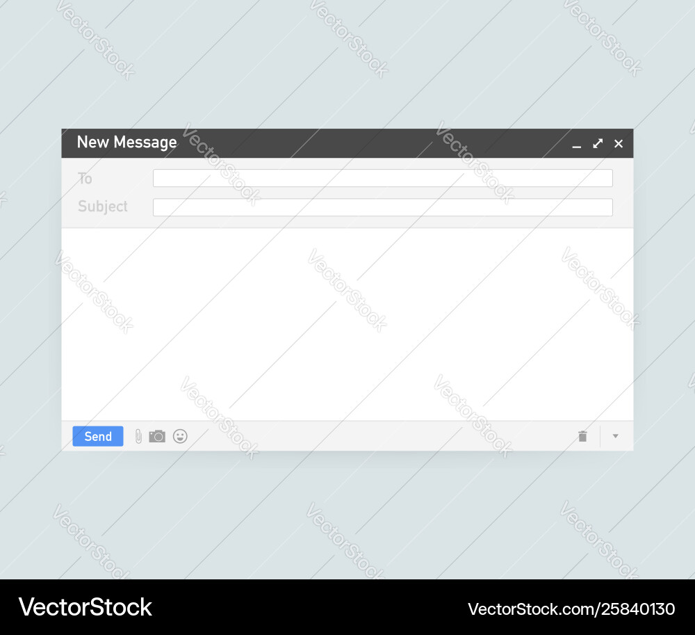 Email template blank e-mail browser window mail Email template blank e-mail browser window mail vector image