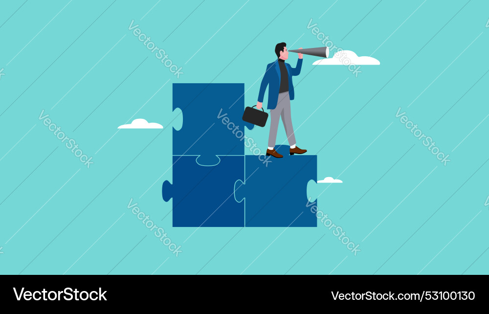 Finding solutions to complete the work Finding solutions to complete the work vector image
