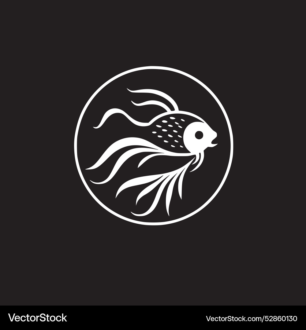 Goldfish - minimalist and simple silhouette Vector Image