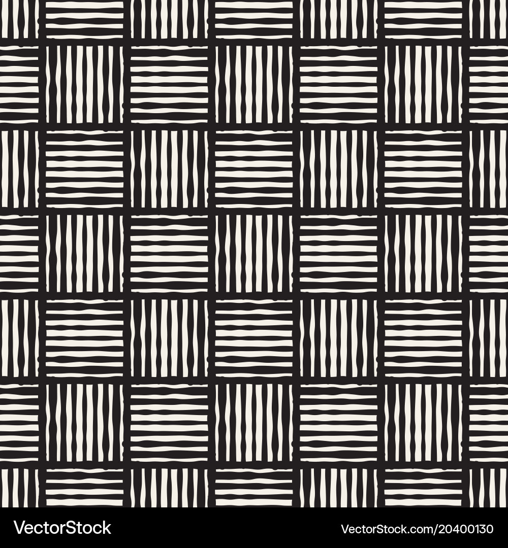 Hand Drawn Abstract Stripe Pattern Vector Image