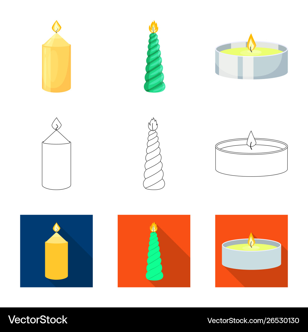 Isolated object relaxation and flame icon set Vector Image