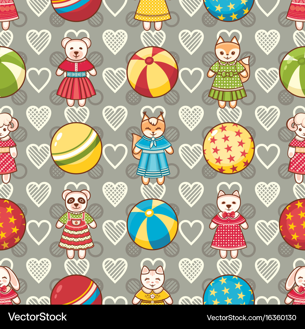 Kid toy seamless pattern design element Vector Image