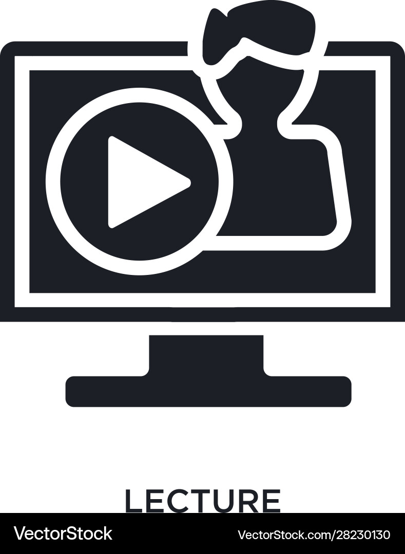 Lecture isolated icon simple element from Lecture isolated icon simple element from vector image