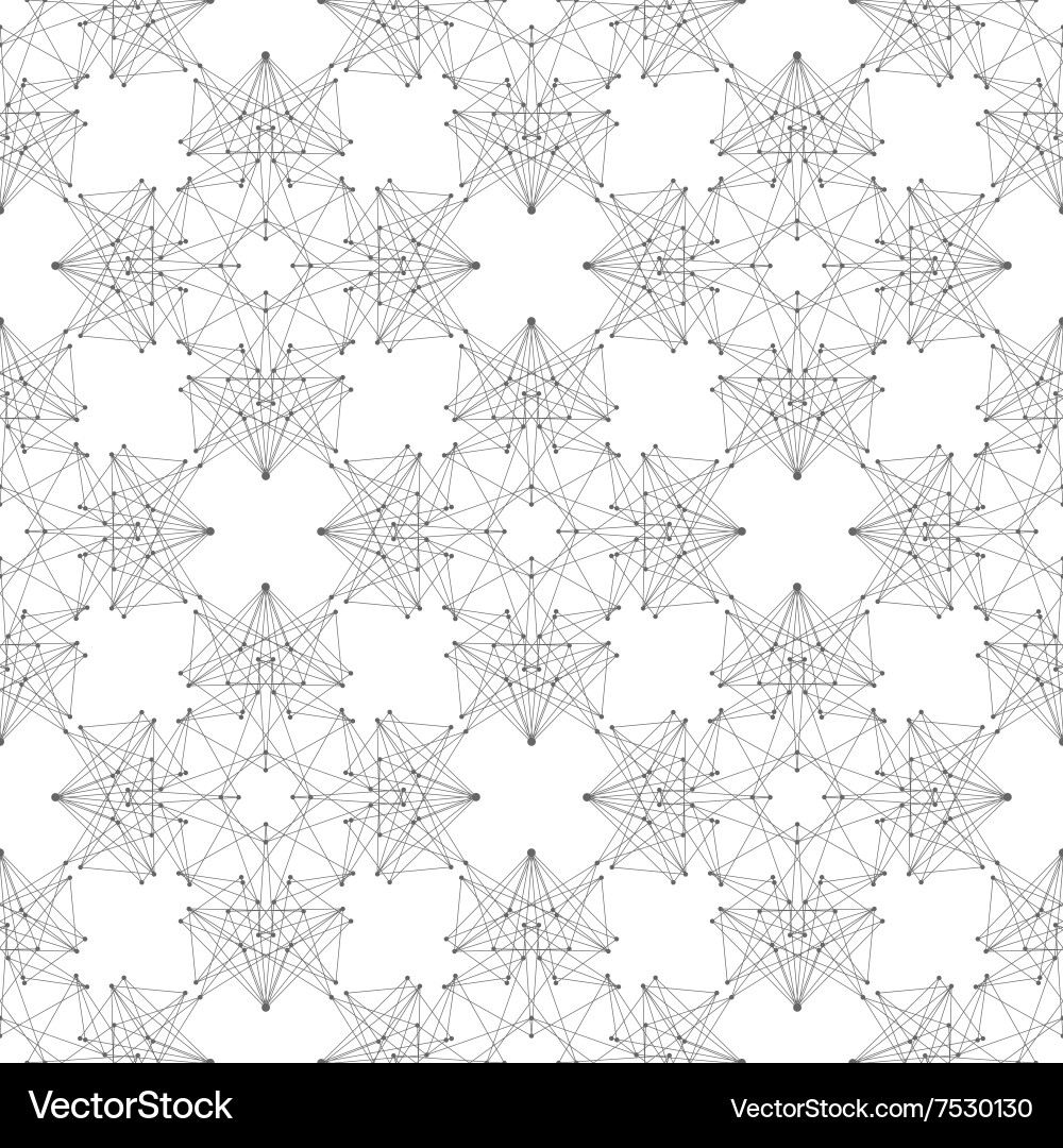 Modern abstract geometric pattern with connected vector image