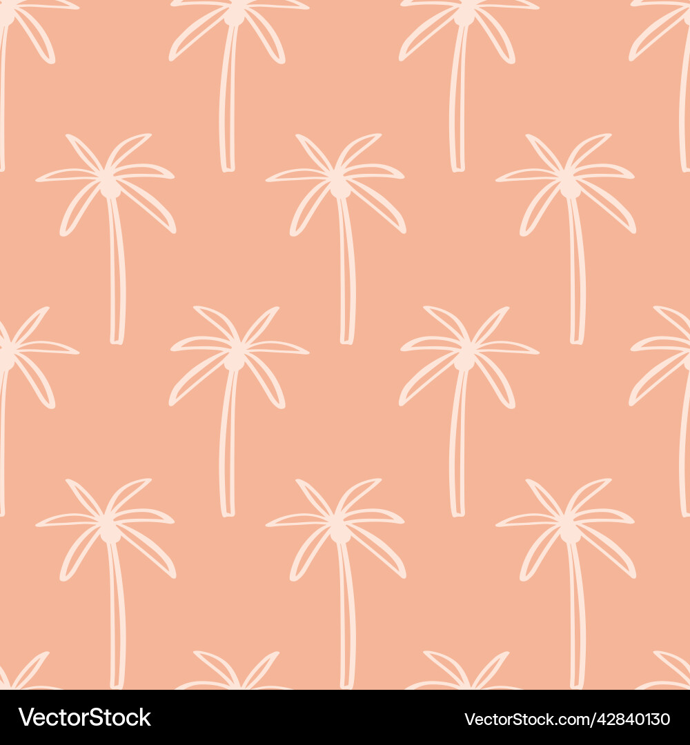 Palm tree seamless pattern Palm tree seamless pattern Vector Image