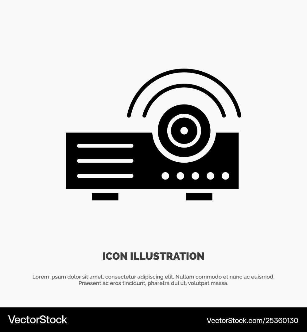 Presentation projector machine service solid Presentation projector machine service solid Vector Image