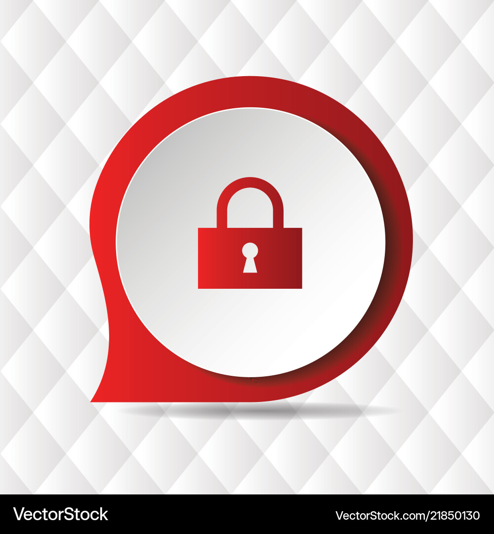 Red lock icon geometric background image Red lock icon geometric background image vector image