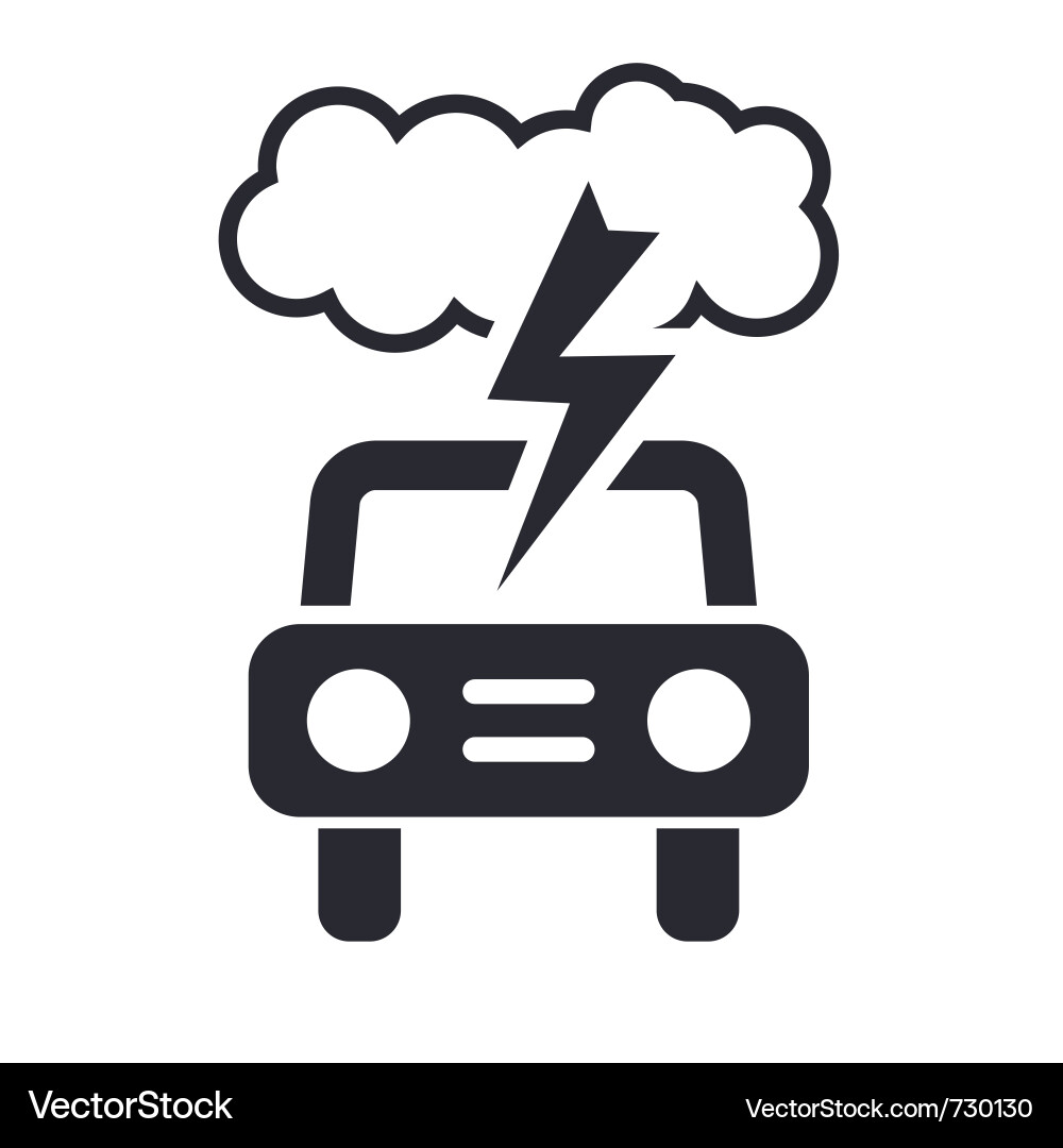 Stormy Car Icon Vektorbild