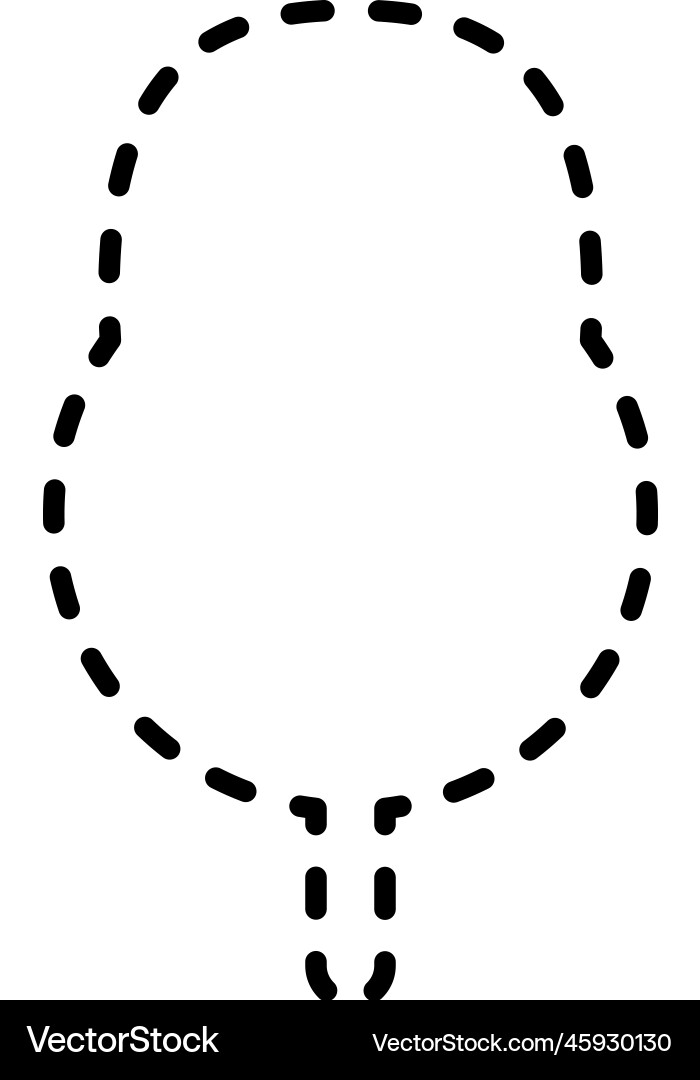 Tracing lines dotted tree outline shape Tracing lines dotted tree outline shape vector image