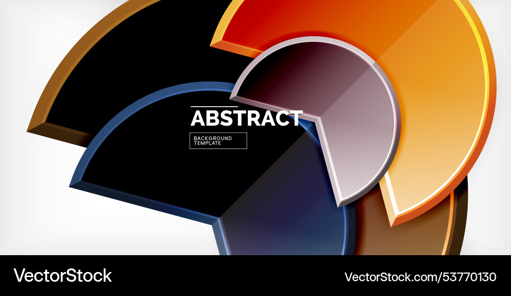 Trendy round shapes with triangular angle design Trendy round shapes with triangular angle design Vector Image