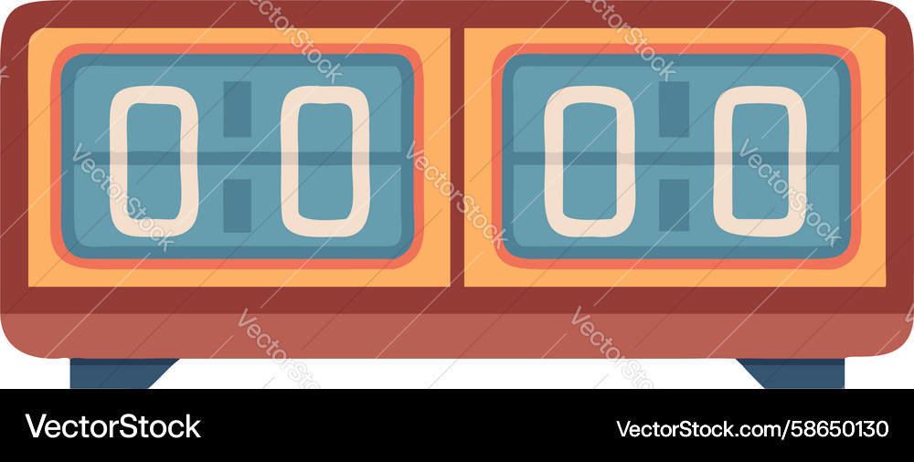 Vintage analog time display classic retro timer Vector Image