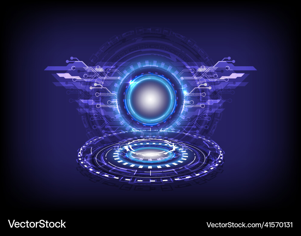 Abstract background portal and hologram science Abstract background portal and hologram science vector image