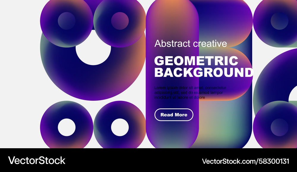 Abstract geometric shapes overlap creating Vector Image