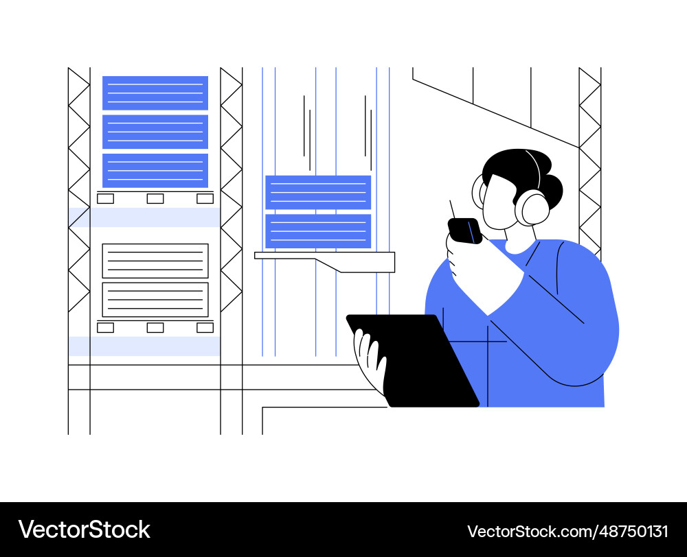 Automated storage and retrieval system abstract Automated storage and retrieval system abstract Vector Image
