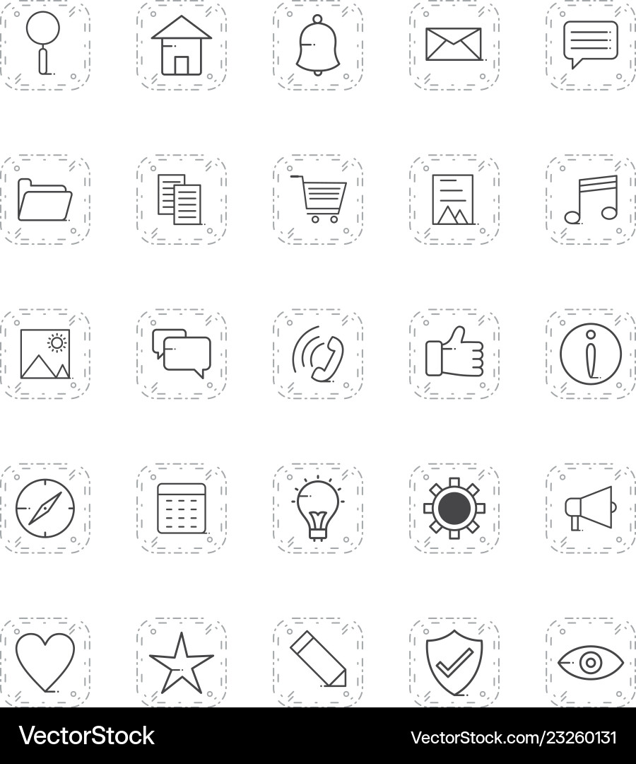 Basic ui icon set Basic ui icon set Vector Image