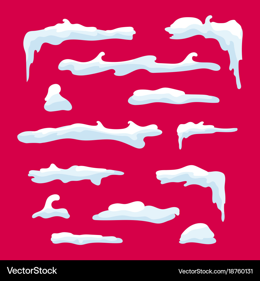 Cartoon Snow Cap Collection vector image