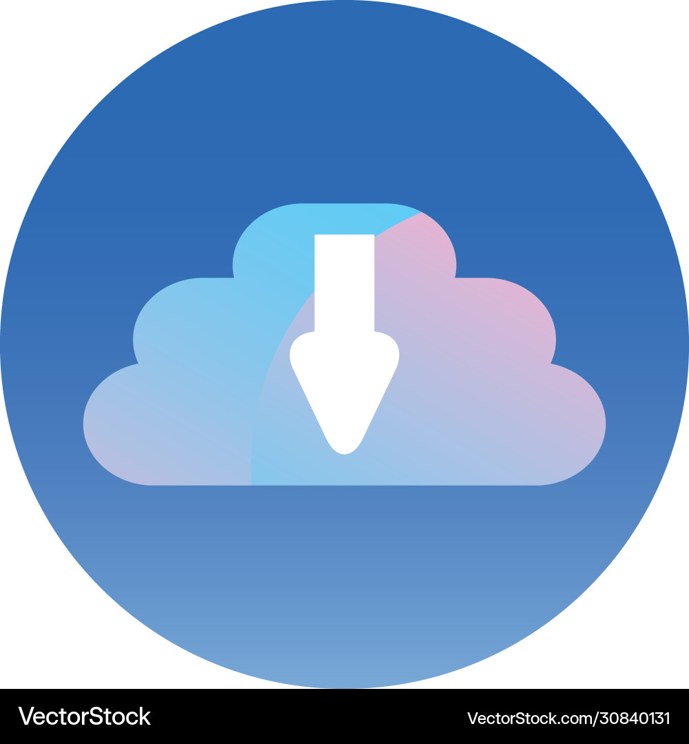 Cloud computing gradient style icon design vector image