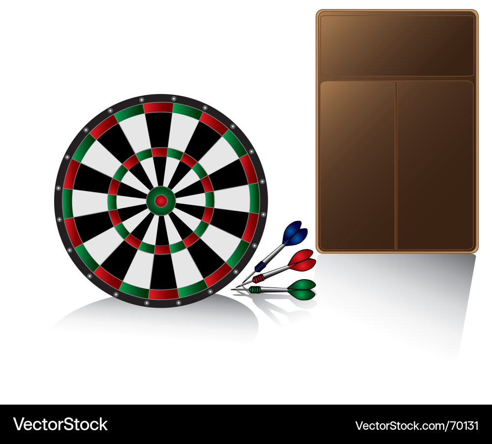Dart Game Scene Vector Image