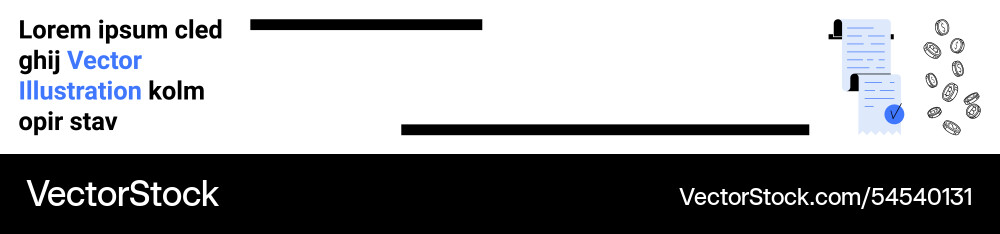 Document and communication elements with text Document and communication elements with text vector image