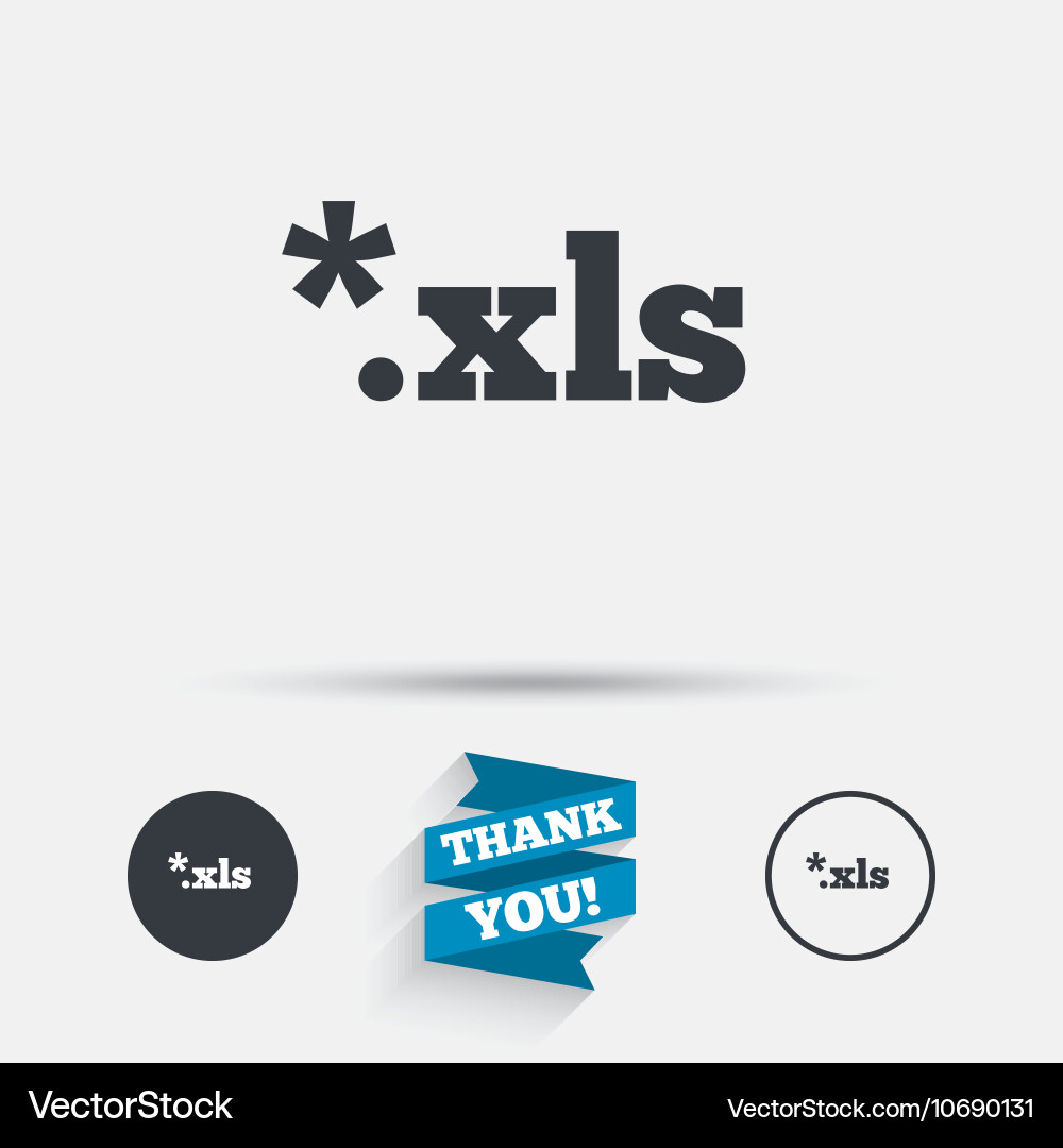 Excel file document icon download xls button vector image
