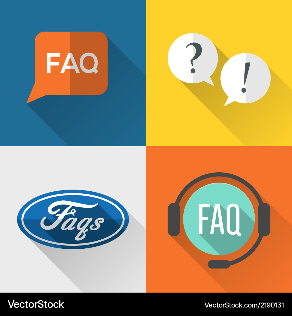 FAQ Question Mark Icons Vector Image