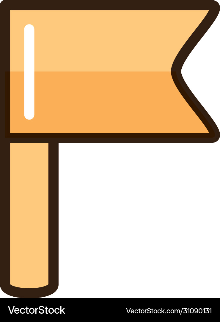 Flag marker internet web technology interface line Vector Image