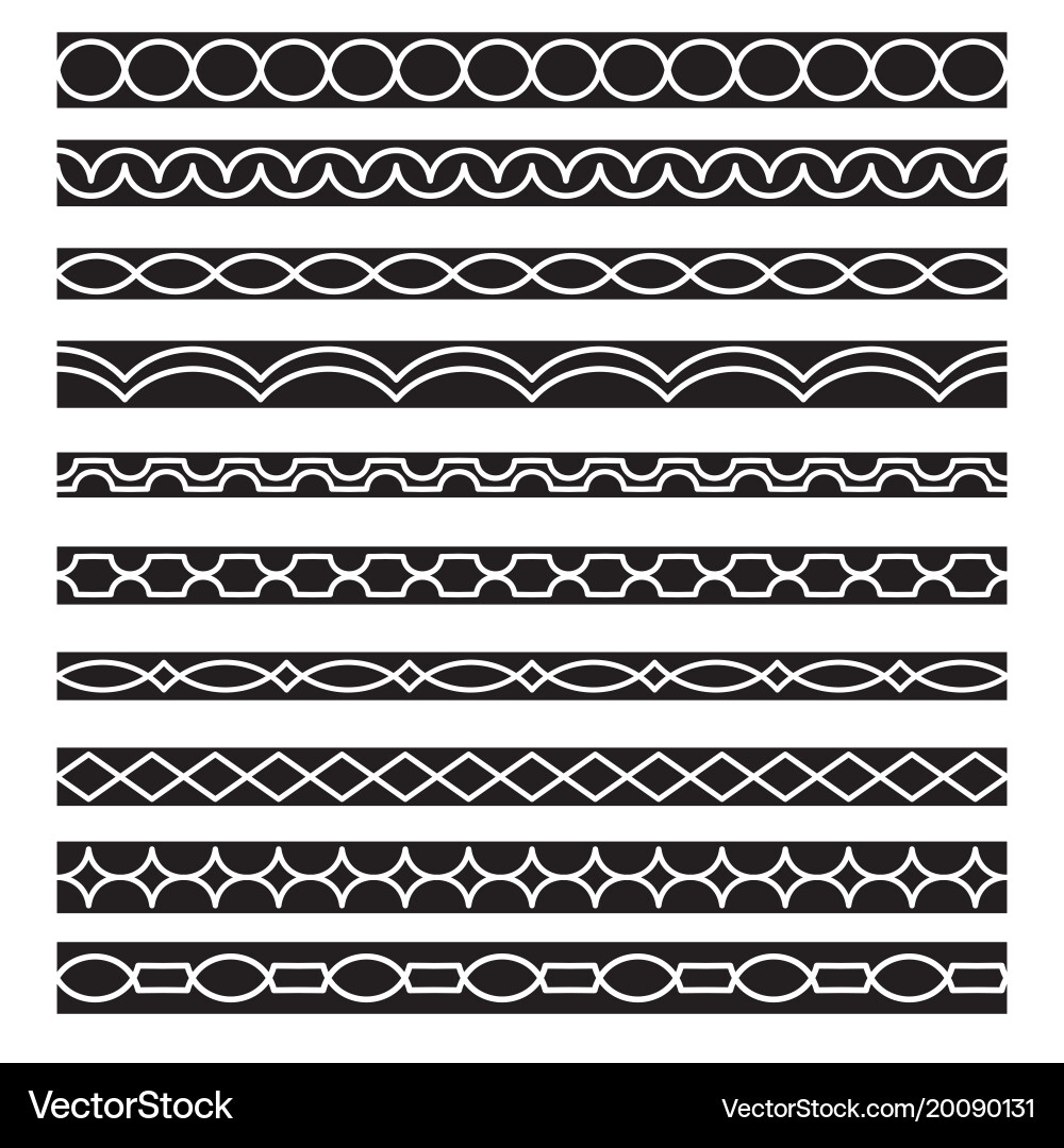 Geometric Border Patterns vector image