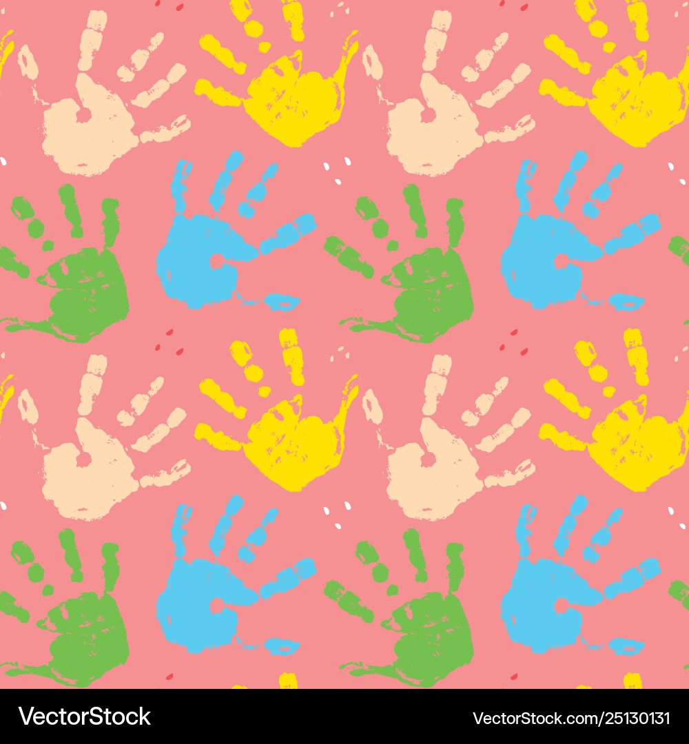 Handprint Paint Splash Pattern vector image