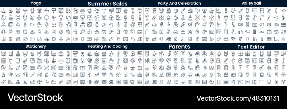 Linear style icons pack in this bundle include Linear style icons pack in this bundle include vector image