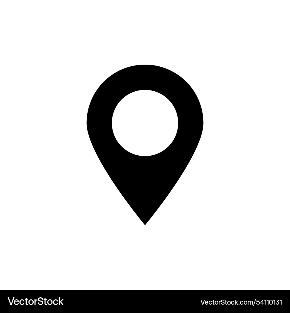 Map pin flat design style modern icon pointer Map pin flat design style modern icon pointer vector image