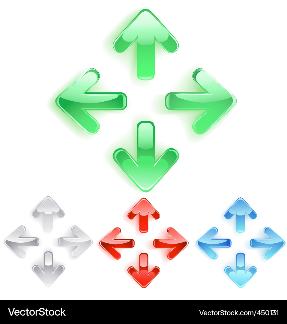 Menu Navigation Arrows Vector Image