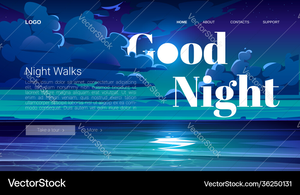 Nacht Spaziergänge Reisetour am Meer Strand Nacht Spaziergänge Reisetour am Meer Strand vektorbild