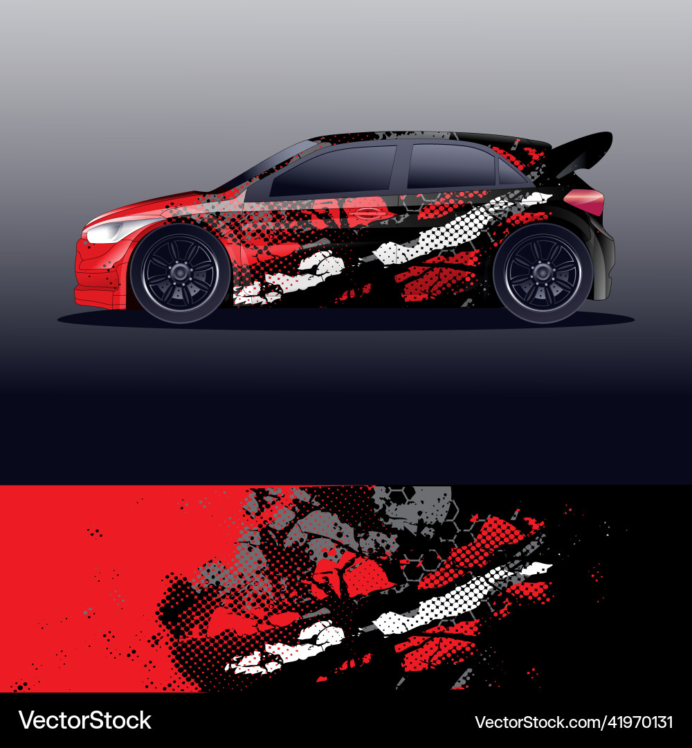 Race Car Decal Wrap Graphic vector image