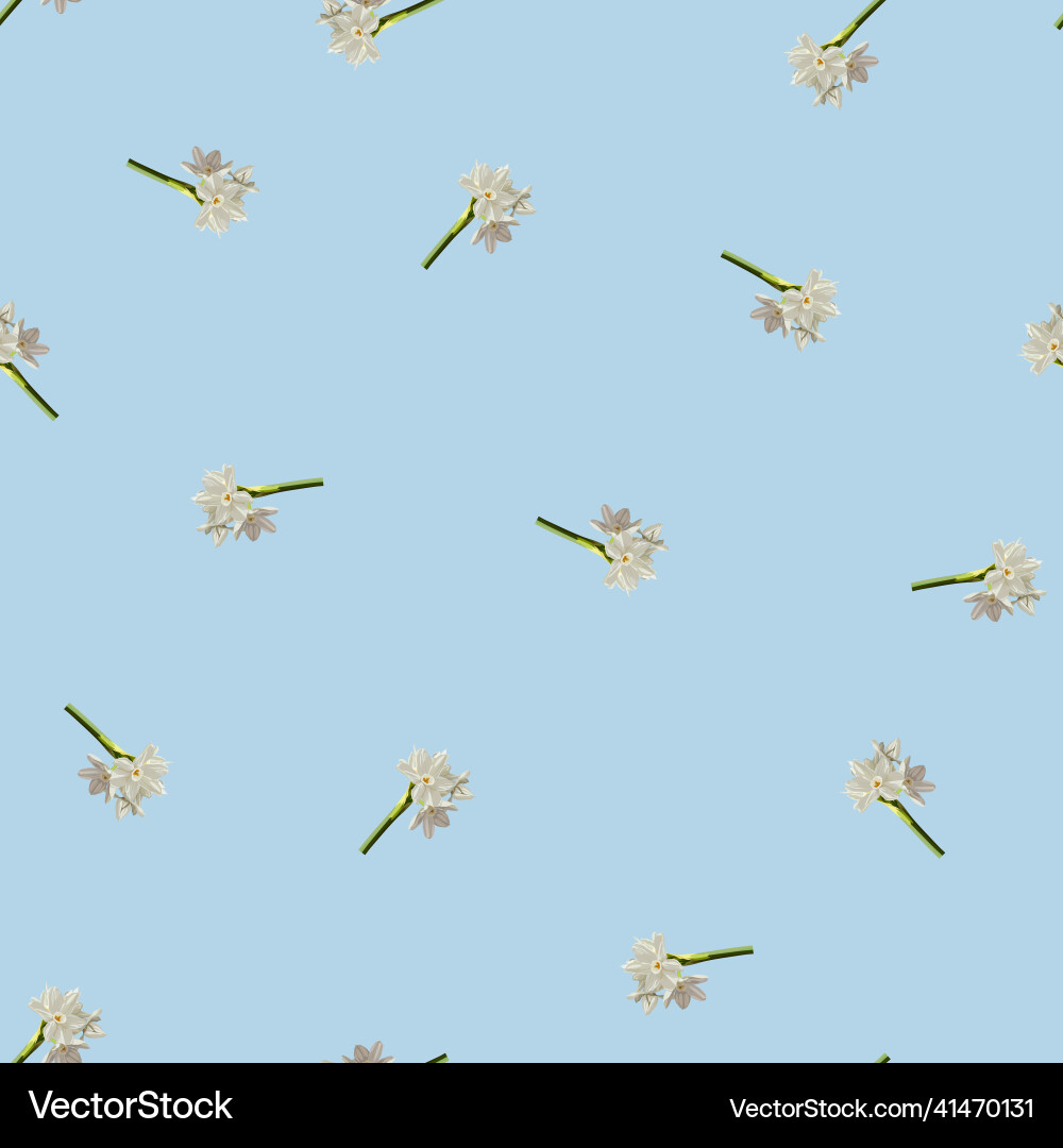 Retro flower seamless pattern - daffodils Retro flower seamless pattern - daffodils vector image