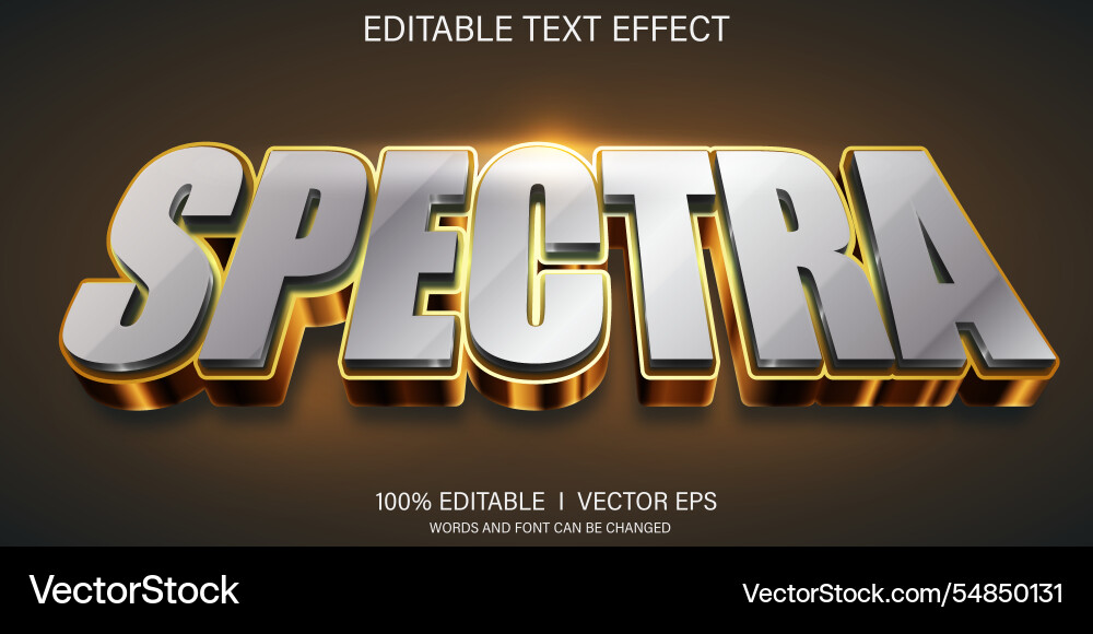 Spectra text effect with modern style design Spectra text effect with modern style design vector image