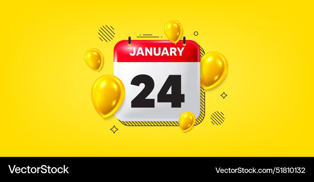 24th day of the month icon event schedule date 24th day of the month icon event schedule date vector image