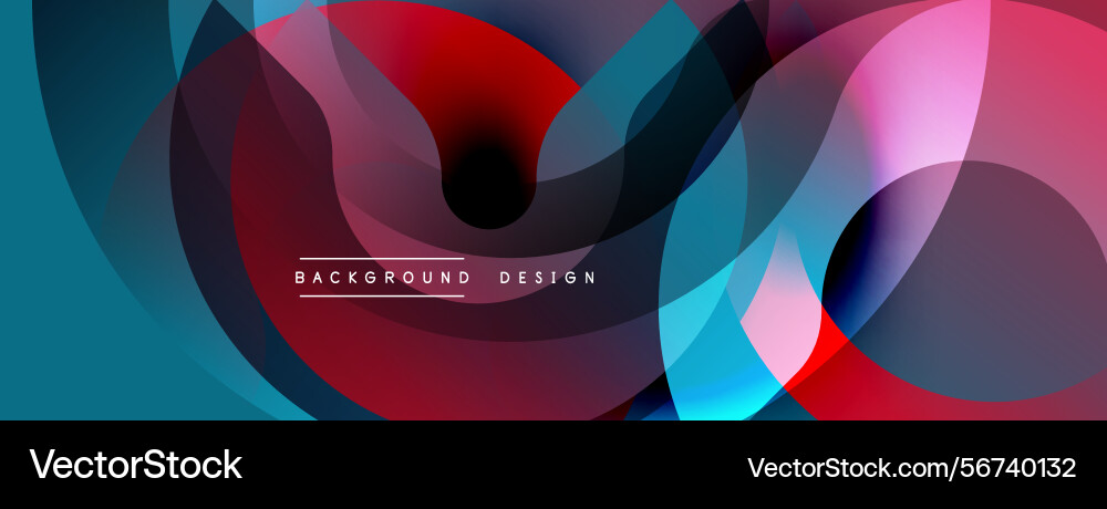 Abstract fluid shapes overlap creating vibrant Abstract fluid shapes overlap creating vibrant Vector Image