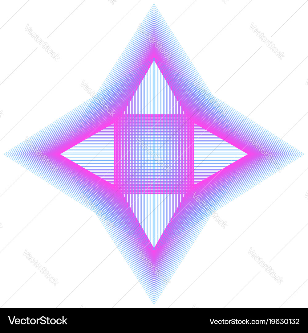 Abstract neon element of lines and triangles Vector Image