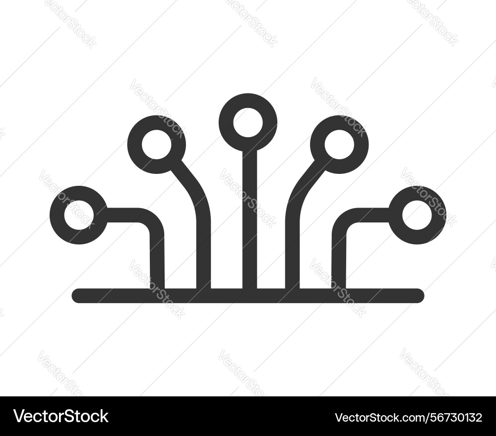Abstract tech icon depicting neural networks vector image