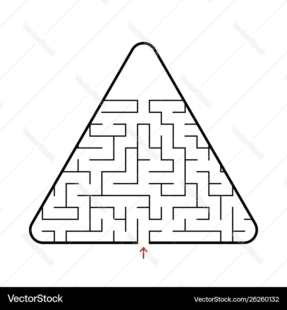 Abstract triangular labyrinth game for kids Abstract triangular labyrinth game for kids vector image