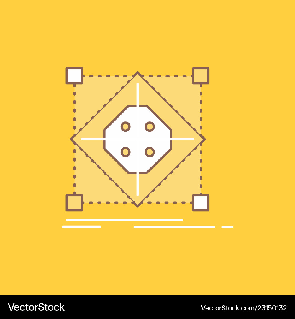 Architecture cluster grid model preparation flat vector image