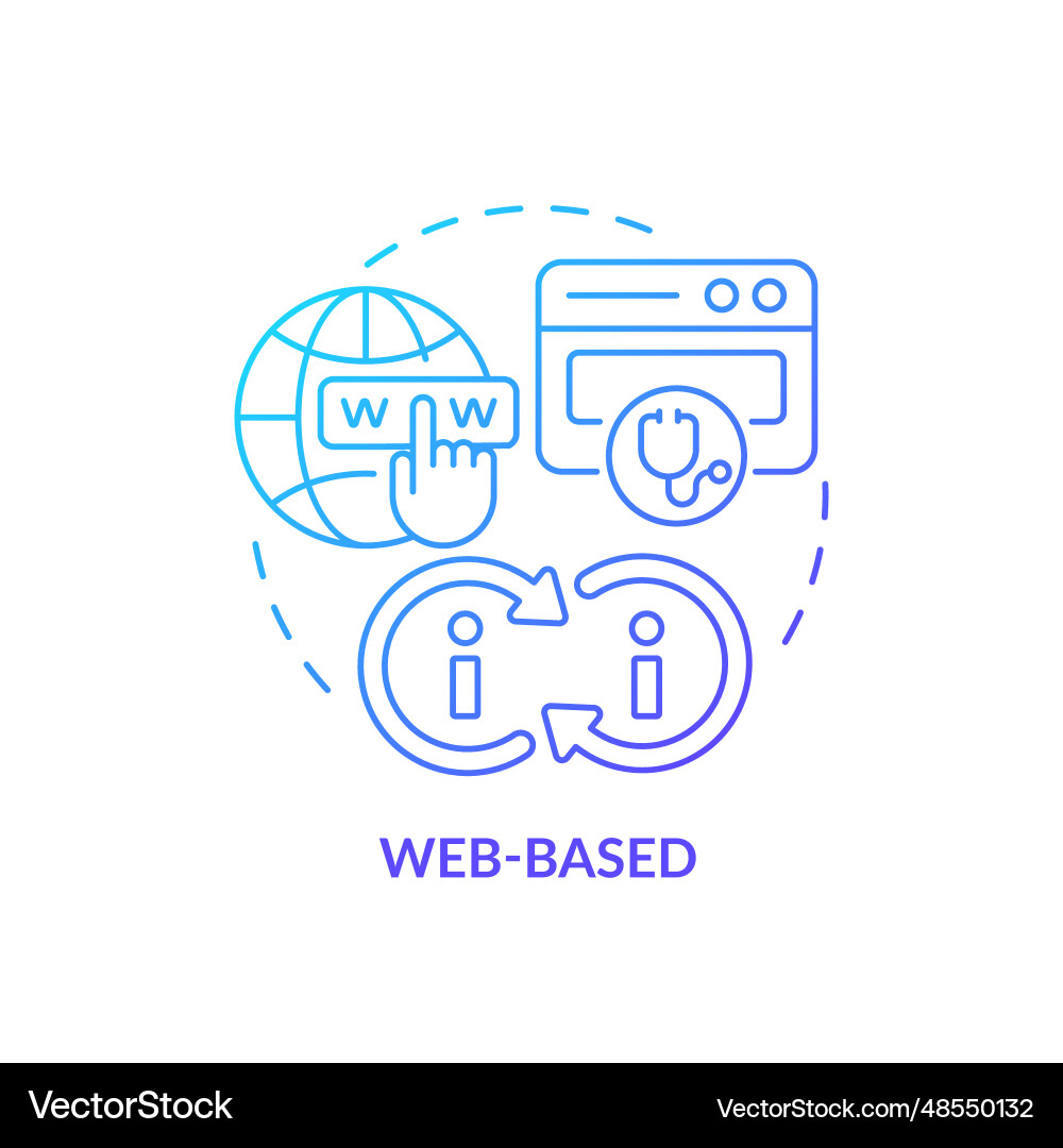 Blue linear gradient icon web-based concept Blue linear gradient icon web-based concept Vector Image