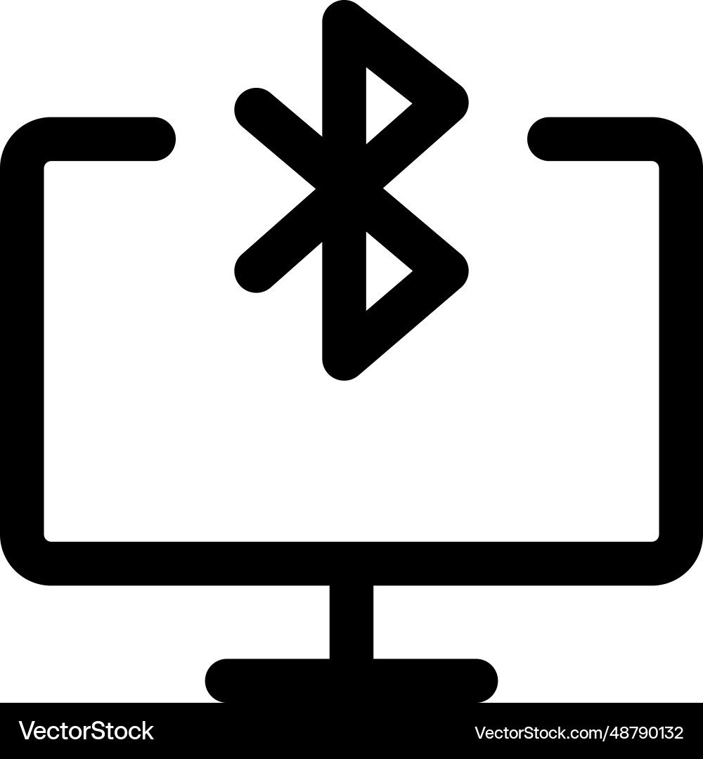 Bluetooth option activated in desktop Vector Image