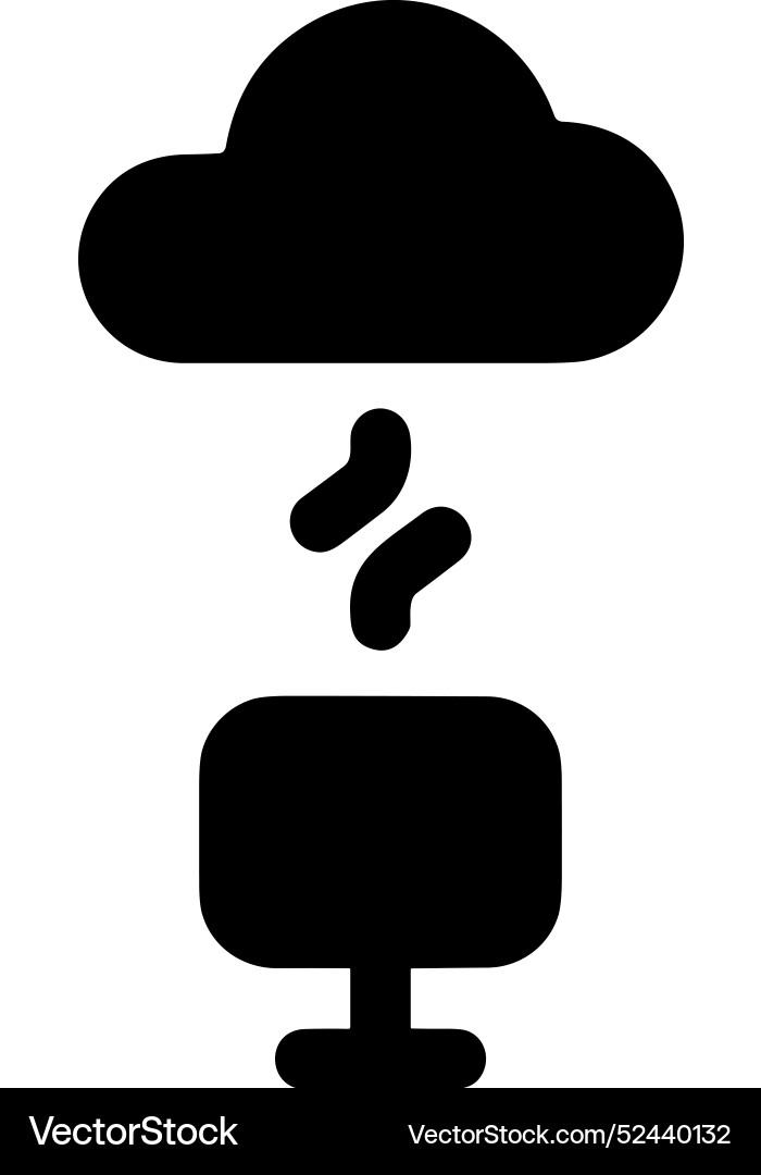 Cloud storage icon symbol image of the database Vector Image