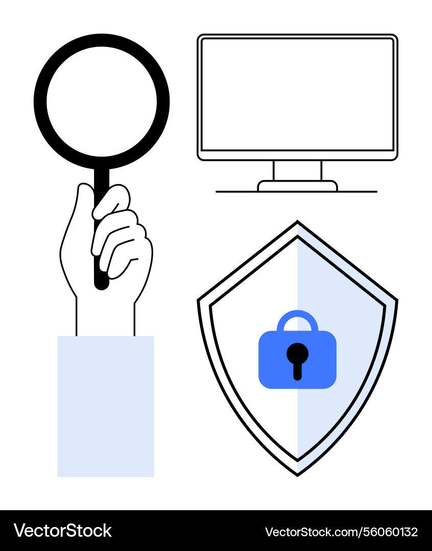 Cybersecurity and data analysis concept Cybersecurity and data analysis concept Vector Image