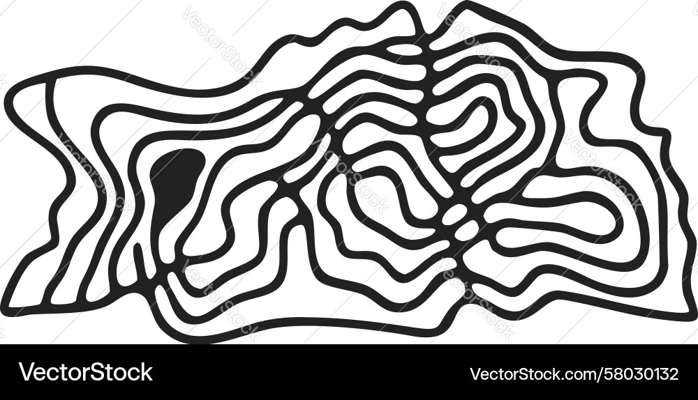 Dynamic Topographic Wave Pattern Vector Image