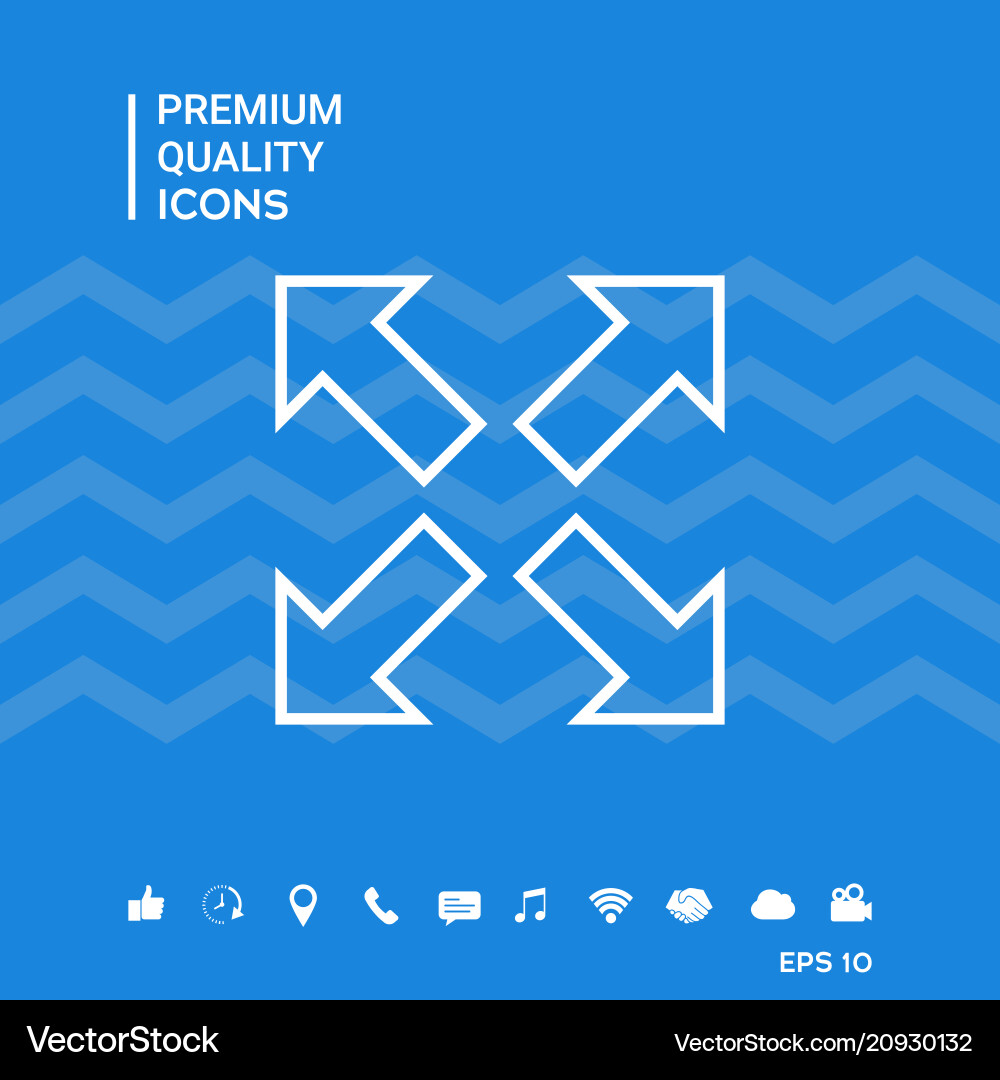 Extend resize line icon Extend resize line icon vector image