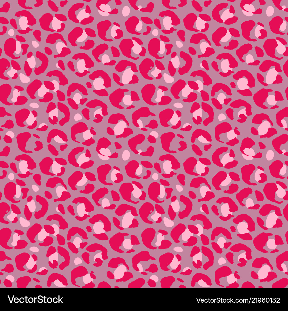Leopard print seamless pattern vector image