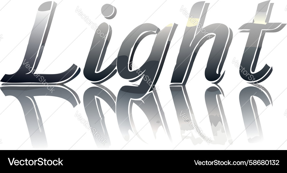 Modern light text with shadow effect design Vector Image