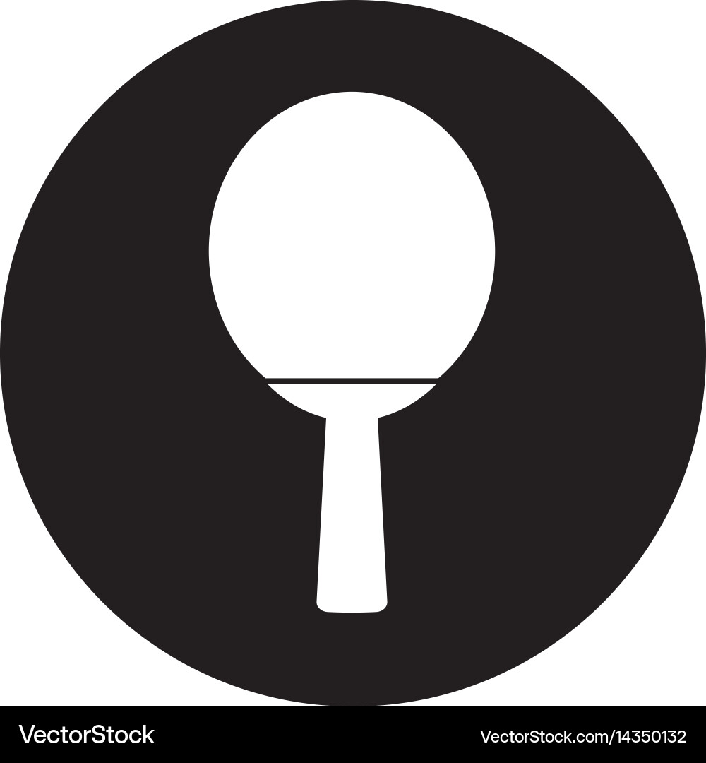 Ping pong racket isolated icon vector image